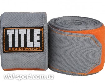 Бинти Мексиканські TITLE P4P STRETCH-WEAVE HAND WRAPS сірий 190 дюйм (483 см)