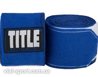 Бинти Мексиканські TITLE P4P STRETCH-WEAVE HAND WRAPS синій 160 дюйм (406 см)