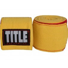 Бинти Мексиканські TITLE P4P STRETCH-WEAVE HAND WRAPS жовтий 130 дюйм (330 см) 