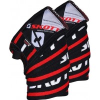 Бинти на коліна SKOTT CONSTRICTOR KNEE WRAPS STRAPS чорний/червоний