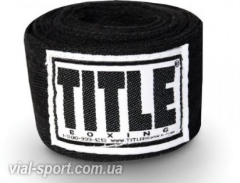 Бинти TITLE Classic Hand Wraps 4,6 м чорний