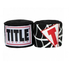 Бинти Title Elastic Hero Hand Wraps 180 " Spider Black 450 см