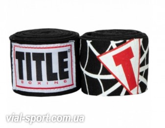 Бинти Title Elastic Hero Hand Wraps 180 " Spider Black 450 см