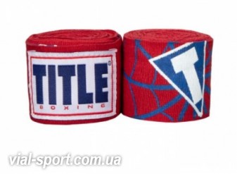 Бинти Title Elastic Hero Hand Wraps 180 " Spider Red 450 см