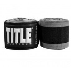 Бінти TITLE Platinum Semi Elastic Hand Wraps 4,6м чорний/сірий