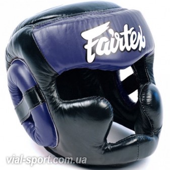 Боксерський шолом Fairtex Full Pprotection HG13 (Black / Blue)