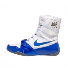 Боксерки NIKE HyperKO Boxing black silver білі з синім