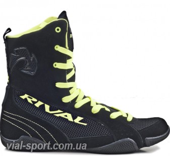 Боксерки RIVAL RSX-ONE CLASSIC HI-TOP BOXING BOOTS Чорний/Салатовий