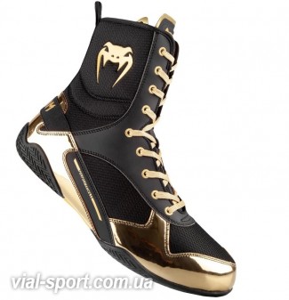 Боксерки Venum Elite Boxing Shoes Black Gold