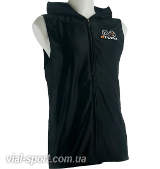 Боксерська безрукавка з капюшоном RIVAL TRAD DAZZLE SLEEVELESS RING JACKET WITH hood Чорний RRJ-02