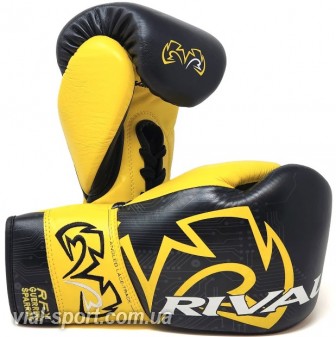 Боксерські спарингові рукавички RIVAL RFX-GUERRERO SPARRING GLOVES P4P EDITION чорний/жовтий