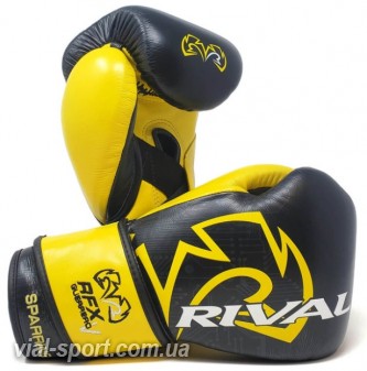 Боксерські спарингові рукавички RIVAL RFX-GUERRERO-V SPARRING GLOVES P4P EDITION чорний/жовтий