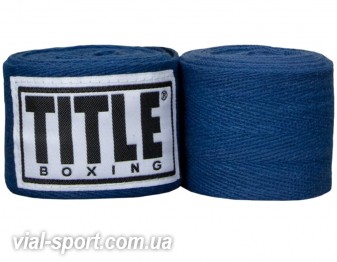 Боксерські бинти TITLE JUNIOR 120 " TRADITIONAL WEAVE HAND WRAPS 305см синій