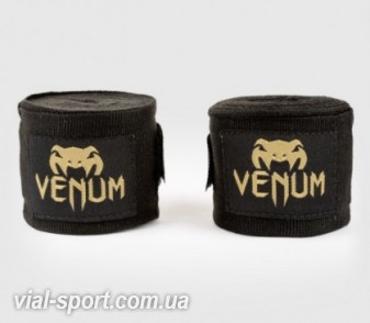 Боксерські бинти Venum Kontact Boxing Handwraps - 2.5m Black Gold