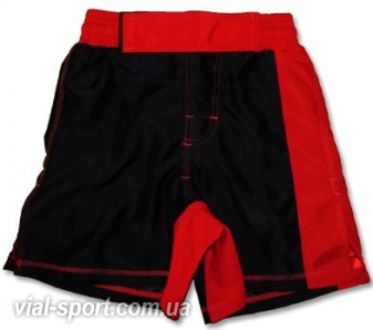 Боксерські дитячі шорти RING TO CAGE NO LOGO Kids Premium Board Shorts чорний / червоний