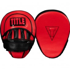 Боксерські лапи шкіра TITLE Boxing Limited Edition Leather Punch Mitts червоний / чорний