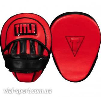 Боксерські лапи шкіра TITLE Boxing Limited Edition Leather Punch Mitts червоний / чорний