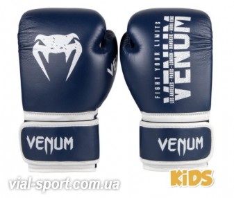 Боксерські рукавички для дітей Venum Signature Kids Boxing Gloves Navy Blue