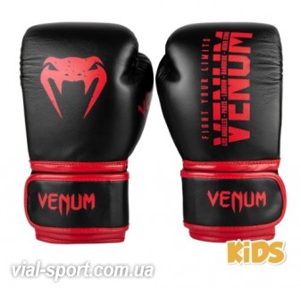 Боксерські рукавички для дітей Venum Signature Kids Boxing Gloves Noir Rouge