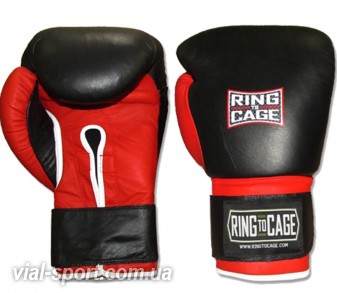 Боксерські рукавички для спарингу RING TO CAGE 20oz Safety Sparring Gloves RCSSG20 чорний / червоний