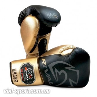 Боксерські рукавички для спарингу RIVAL RS100-PROFESSIONAL SPARRING GLOVES чорний / золотий