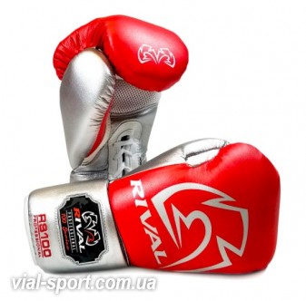 Боксерські рукавички для спарингу RIVAL RS100-PROFESSIONAL SPARRING GLOVES червоний / сріблястий