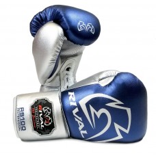 Боксерські рукавички для спарингу RIVAL RS100-PROFESSIONAL SPARRING GLOVES синій / сріблястий
