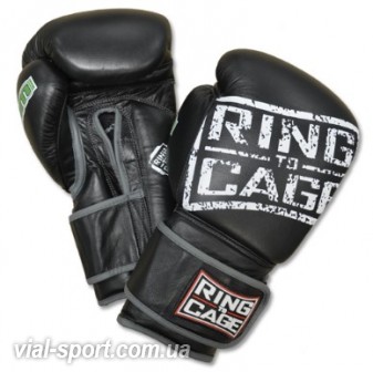 Боксерські рукавички для спарингів RING TO CAGE Deluxe MiM-Foam Sparring Gloves-Safety Strap black RC06SS-THREE