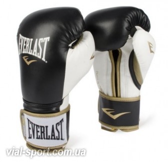 Боксерські рукавички Everlast Powerlock Training Gloves Black White