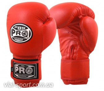 Боксерські рукавички PRO BOXING Classic Leather Gloves червоний