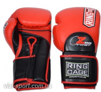 Боксерські рукавички RING TO CAGE 3.0 ZroTwist Deluxe MiM-Foam Sparring Gloves red black RC06SSZT