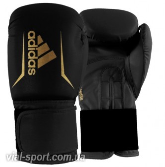 Боксерські рукавички SPEED 50 Adidas чорний з золотом ADISBG50