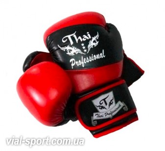 Боксерські рукавички Thai Professional BG7 Black-Red