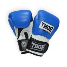 Боксерські рукавички THOR PRO KING (Leather) BLUE / WHT / BLK