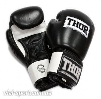 Боксерські рукавички THOR SPARRING (Leather) BLK / WH