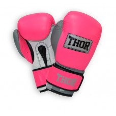 Боксерські рукавички THOR TYPHOON (Leather) PINK / GREY / WHT