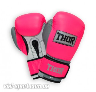 Боксерські рукавички THOR TYPHOON (PU) PINK / GREY / WHT