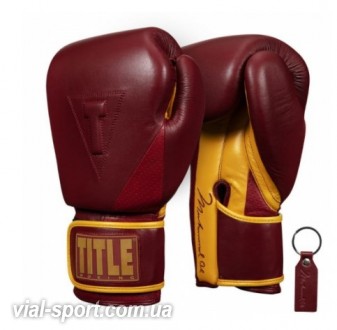 Боксерські рукавички Title ALI Limited Edition Training Gloves Maroon Gold