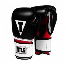 Боксерські рукавички title Premium Leather Performance Training Gloves Black