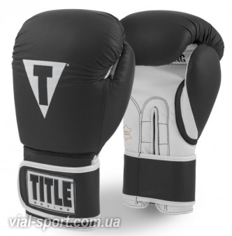 Боксерські рукавички TITLE PRO STYLE LEATHER TRAINING GLOVES 3.0 TB-2025 чорні