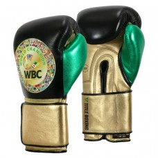 Боксерські рукавички TITLE WBC Green Belt Training Gloves 1.0 green black