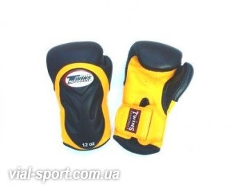 Боксерські рукавички Twins BLACK YELLOW (BGVL-6)