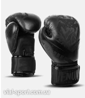 Боксерські рукавички Venum Devil Boxing Gloves Black Black