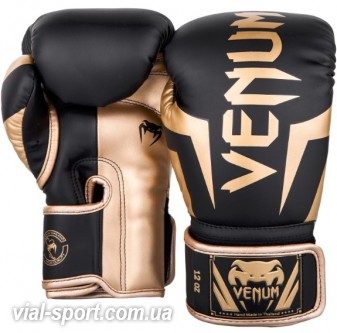 Боксерські рукавички Venum Elite Boxing Gloves Black Gold