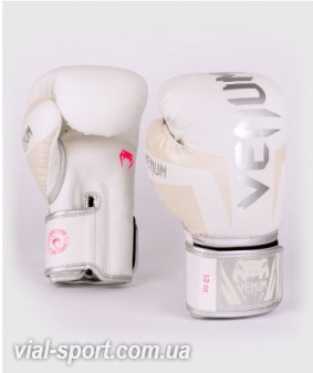 Боксерські рукавиці Venum Elite Boxing Gloves White Silver Pink