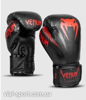 Боксерські рукавички Venum Impact Boxing Gloves Black Red