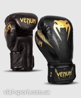 Боксерські рукавички Venum Impact Boxing Gloves Gold Black