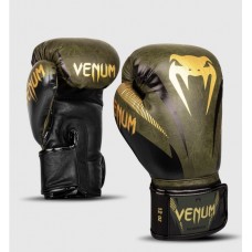 Боксерські рукавички Venum Impact Boxing Gloves Khaki Gold