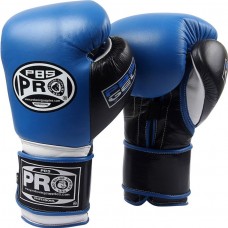 Боксерські професійні рукавички PRO BOXING PRO SERIES GEL VELCRO GLOVES синій / чорний