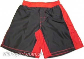 Боксерські шорти ring TO CAGE NO LOGO Premium Board Shorts чорний / червоний